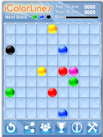 Move balls to form lines of at least five balls of the same color to remove them from the board. Game Rules I Color Lines Puzzle Game