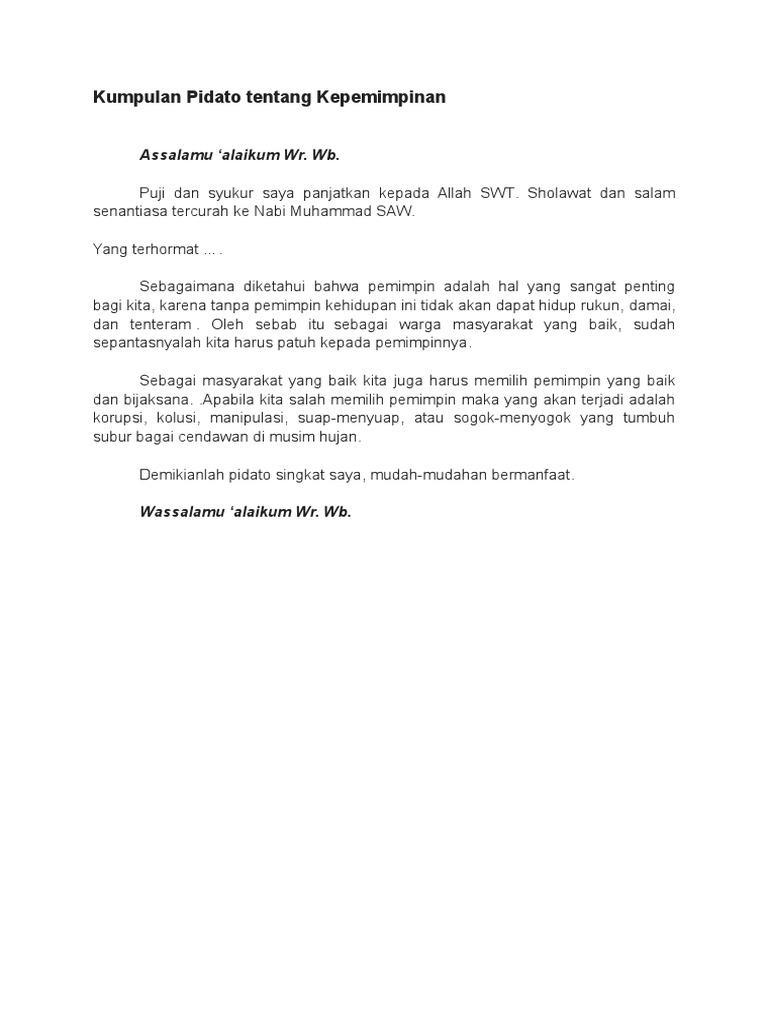 Contoh Teks Pidato Persuasif Singkat