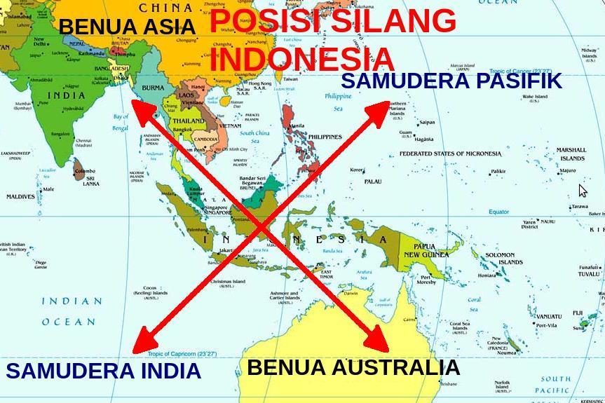 dampak positif dan negatif posisi silang indonesia - Brainly.co.id