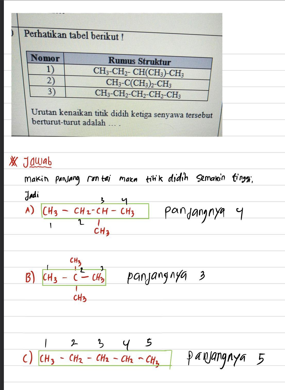 Perhatikan tabel berikut!NomorRumus StrukturCH-CH:- - Brainly.co.id