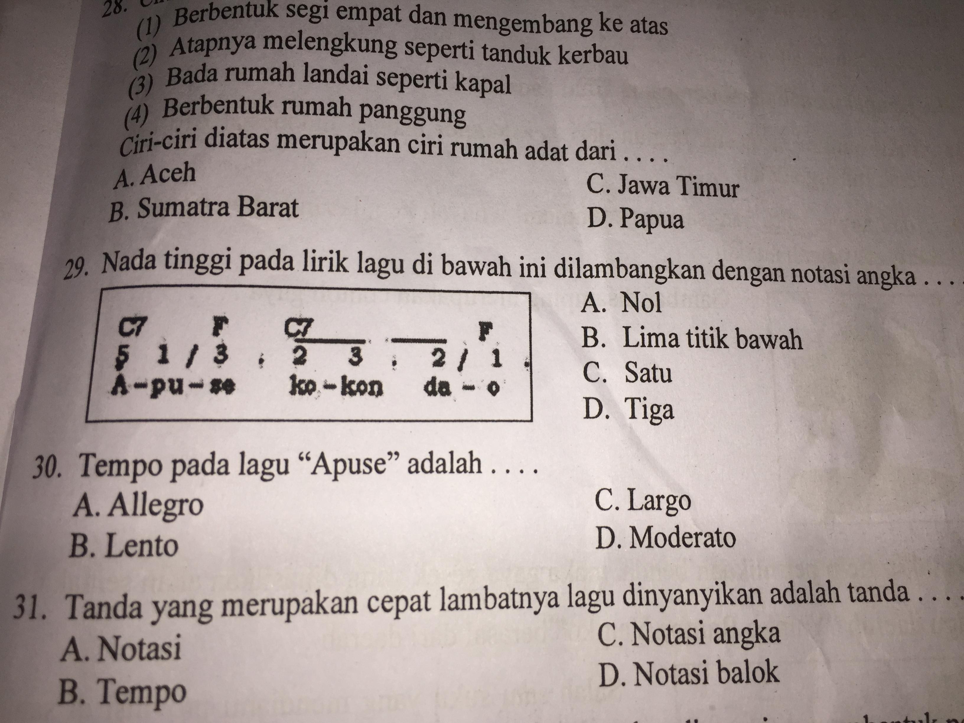 Mana dimana, anak kambing saya. Lagu Apuse Dinyanyikan Dengan Tempo Masnurul