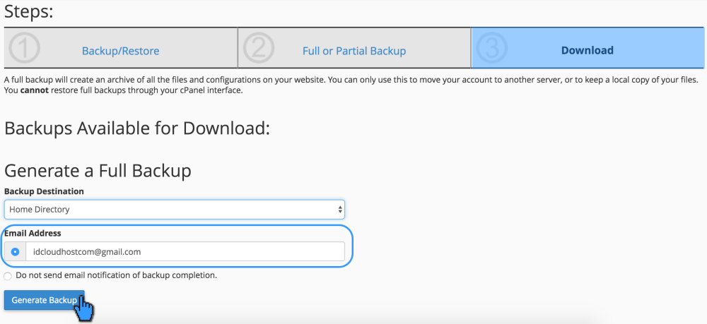 Jun 24, 2021 · karena cpanel ini merupakan suatu panel yang mempermudah anda dalam pengelolaan domain maupun hosting. Cara Backup Website Melalui cPanel | IDCloudHost