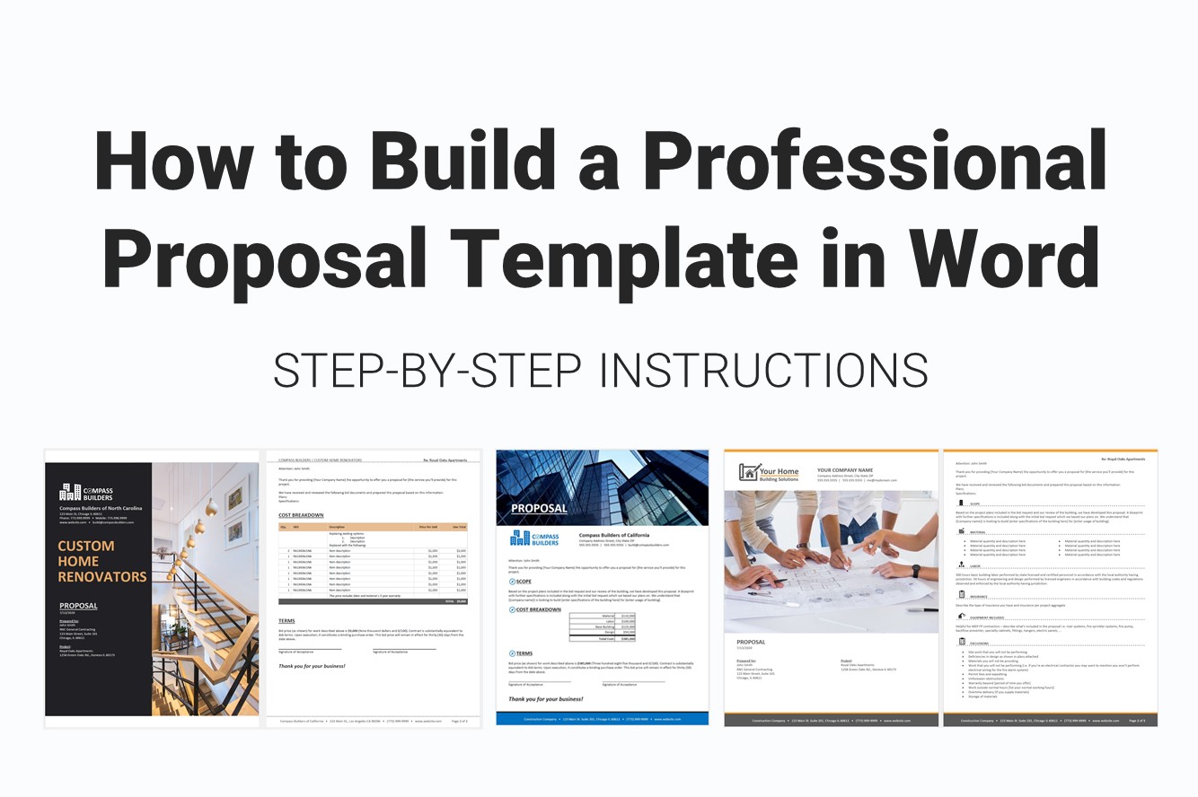 Web Design Proposal Template Word