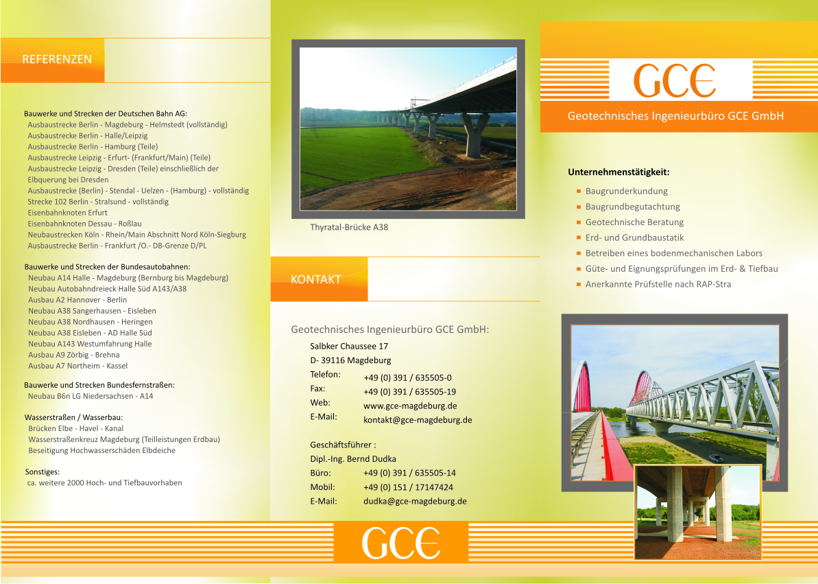 Flyer Gestaltung Gce Geotechnisches Buro Ideespice