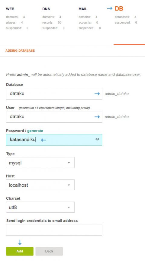 Setelah kita install xampp maka selanjutnya kita harus membuat database untuk website . Cara Install Wordpress Di Vestacp Menggunakan Wp Cli Idnetter