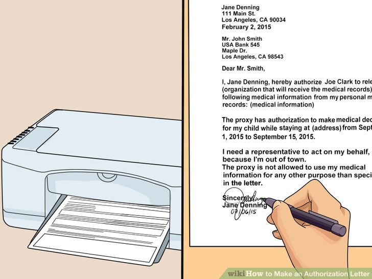 Authorization letter to signature documents on my behalf? Pet & Animal: How to Make an Authorization Letter