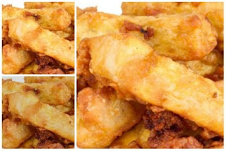 Campur tepung terigu, tepung sagu, bawang putih bubuk, garam, peterseli, dan air. Resep Ubi Goreng Tepung Beras Renyah Enak Resep Makanan Siap Makan