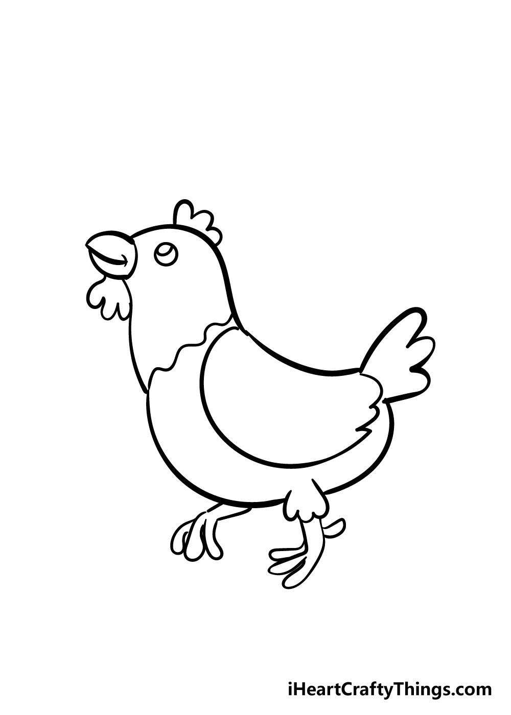 Find & download free graphic resources for chicken line drawing. Chicken Drawing How To Draw A Chicken Step By Step