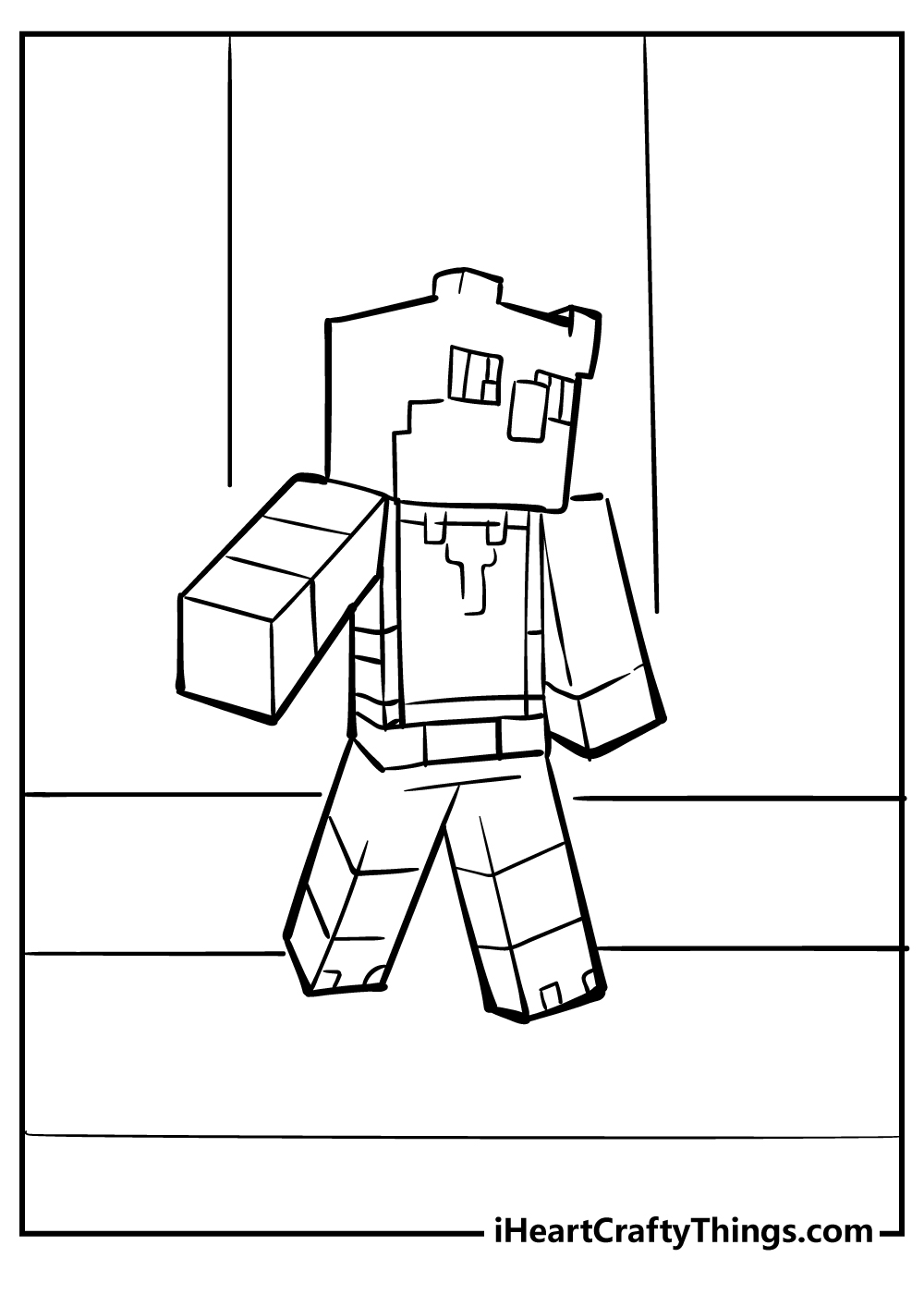 Minecraft herobrine coloring page | free printable coloring pages. Minecraft Coloring Pages Updated 2022