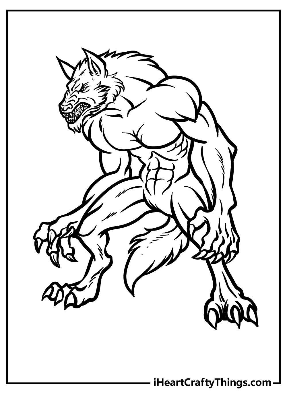 How to draw a werewolf easy, step by step, drawing guide, by dawn. Printable Werewolf Pages Updated 2022