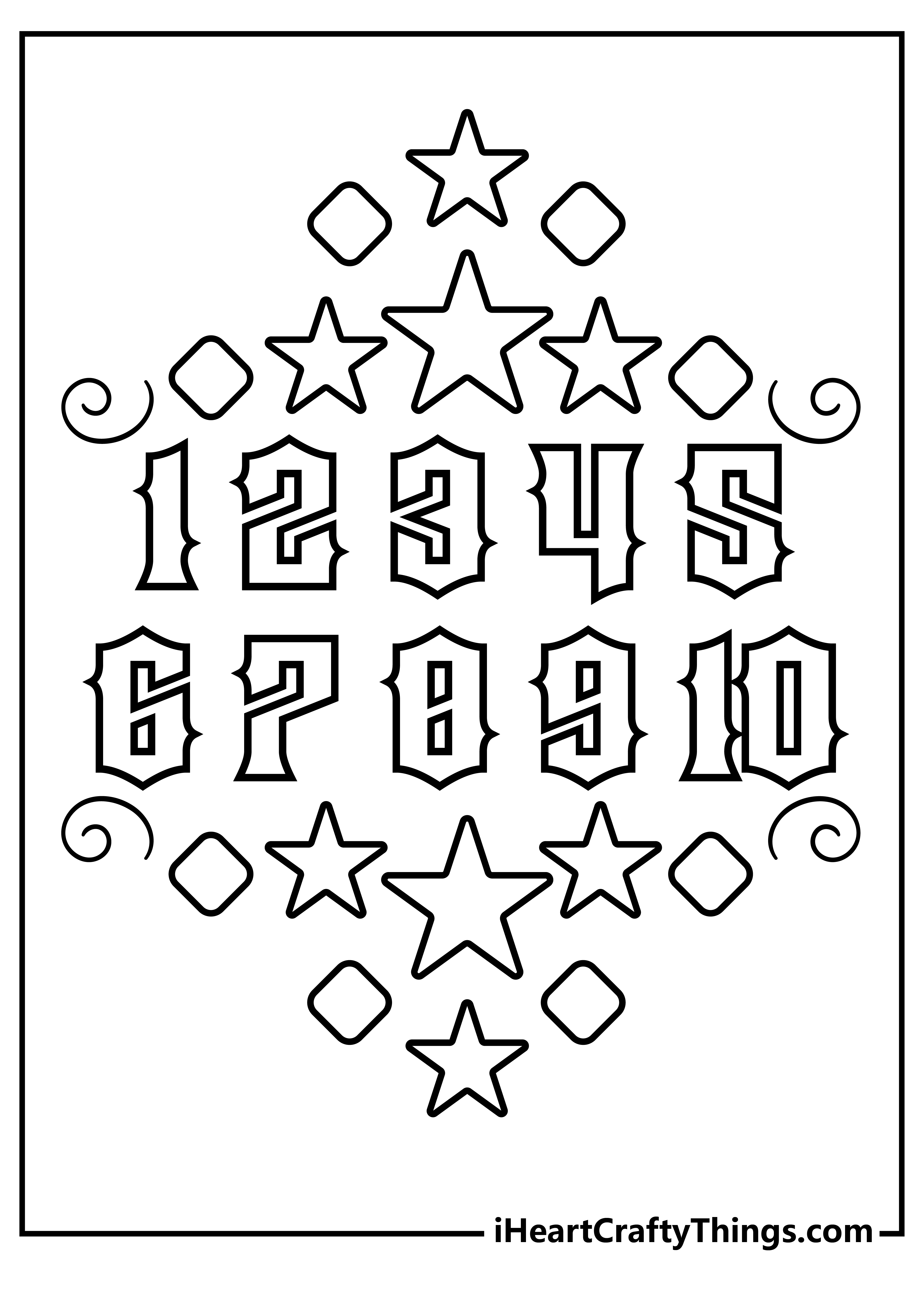 printable number coloring pages updated 2022