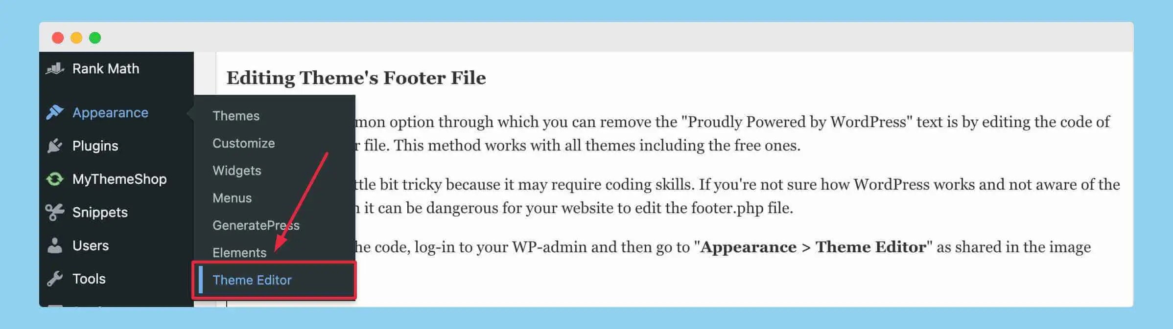 Open source plugin with 40000+ users. How To Remove Proudly Powered By Wordpress From Footer