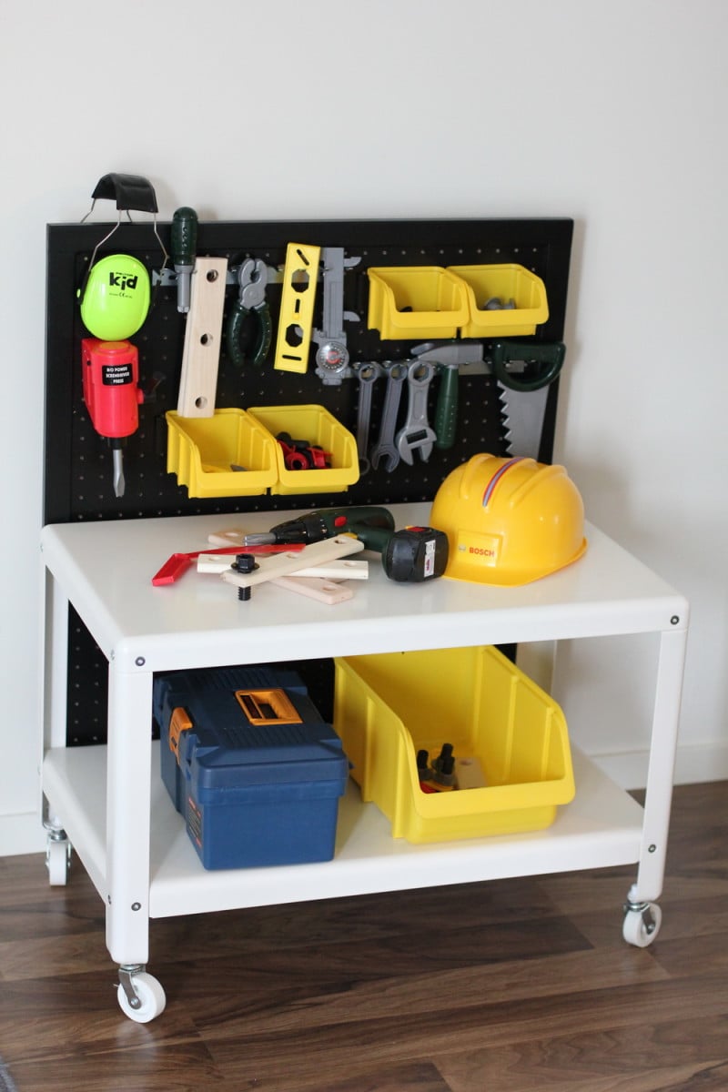 We did 6 just to be safe and to be able to h. Kids workbench - IKEA Hackers