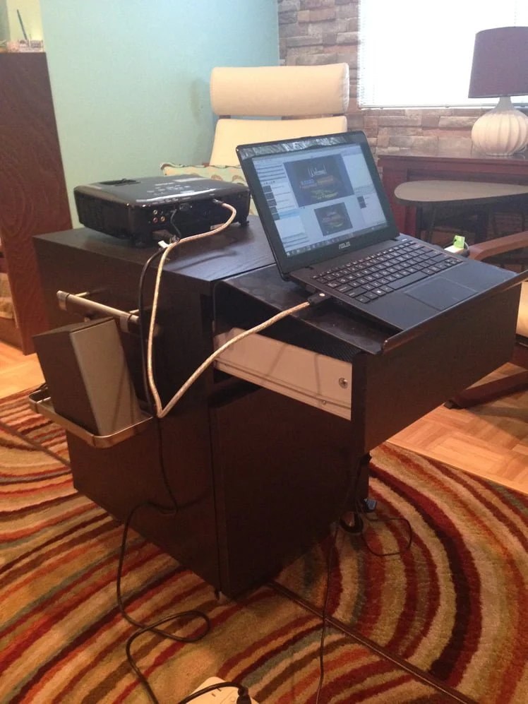 Malm Nightstand morphs into mobile projector station IKEA Hackers