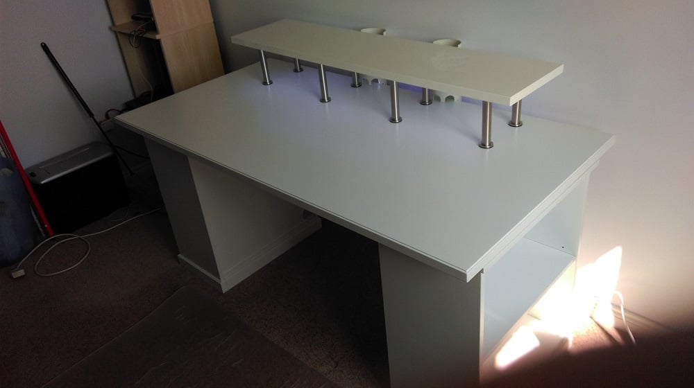 Computer Workstation Hack with Klimpen + Ekby IKEA Hackers