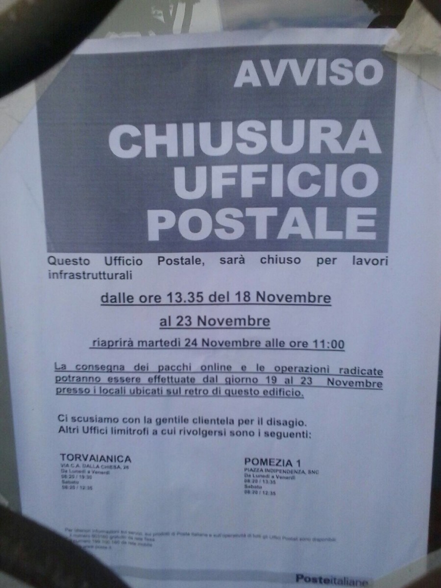 Pomezia, Sportello Poste Chiuso Per Ristrutturazione. Ma La Comunicazione Latita - Il Caffe 1200_x_900_jpg