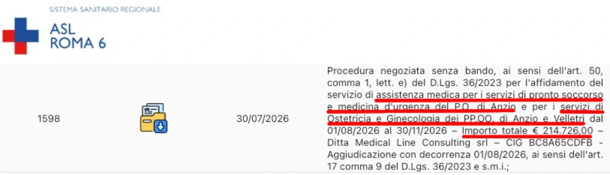 Bando asl Roma 6