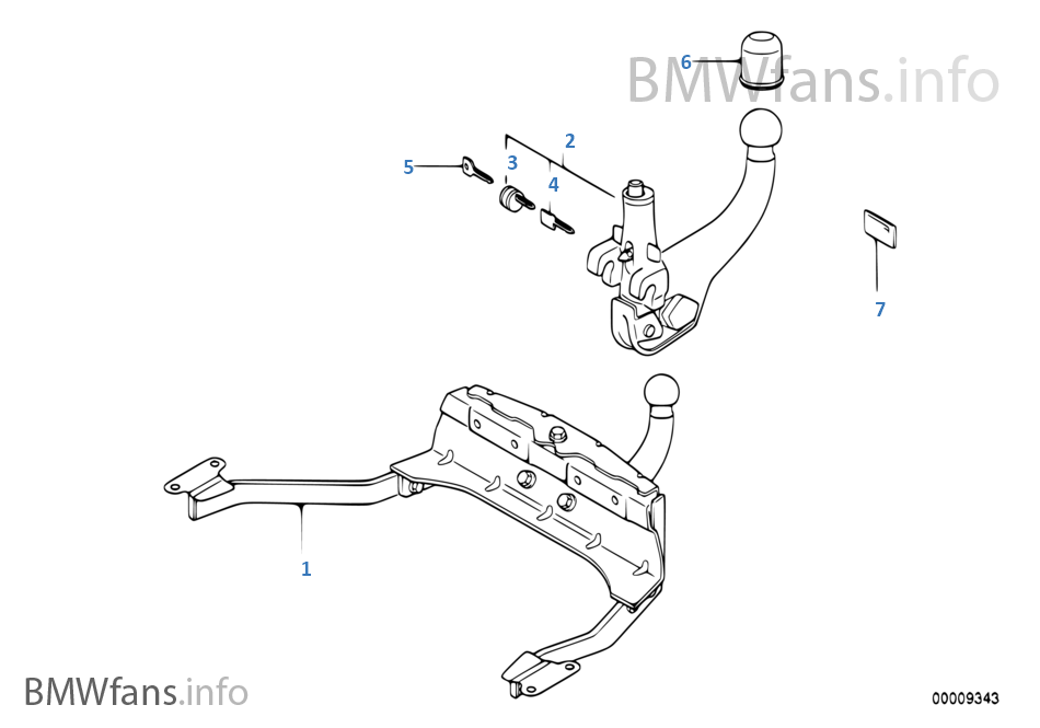 Bmw 740il parts at discount pricing. Single Parts Of Trailer Hitch Bmw 7 E38 750i M73n Europe