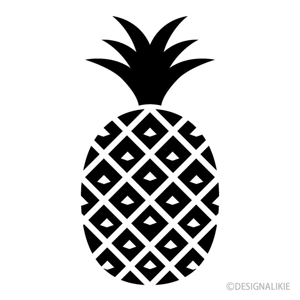 Icono De Pina Blanco Y Negro Gratis Dibujos Animados Imagene Illustoon Es