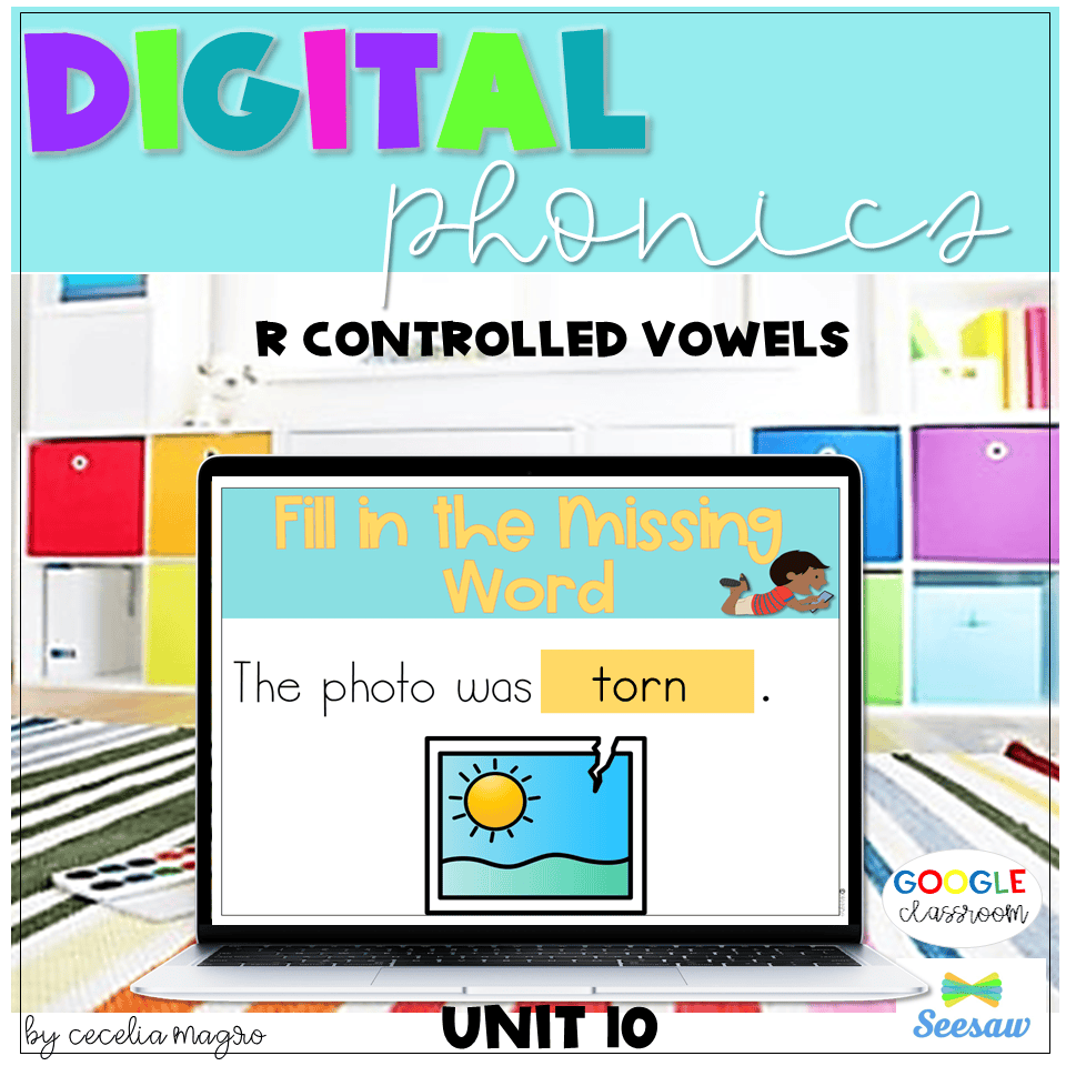Digital Phonics for First Grade R CONTROLLED VOWELS - I Love 1st Grade