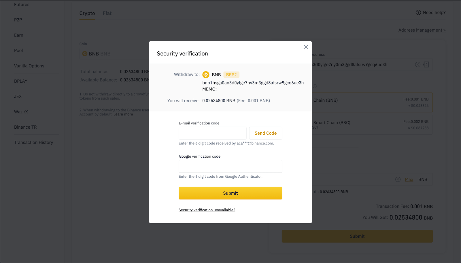 Create a p2p ad · 2. How To Withdraw On Binance Binance Academy