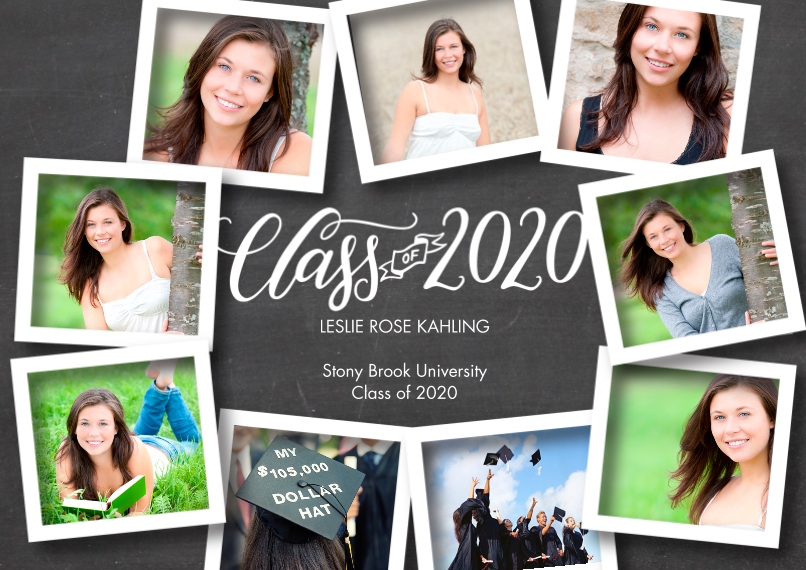 If you're hosting a post graduation ceremony party, consider inserting your party invitation in with your announcement. Buy Walgreens 2020 Graduation Announcements 5x7 Cards Standard Cardstock 85lb Card Stationery 2020 Collage Snapshots By Tumbalina Dhgate Com