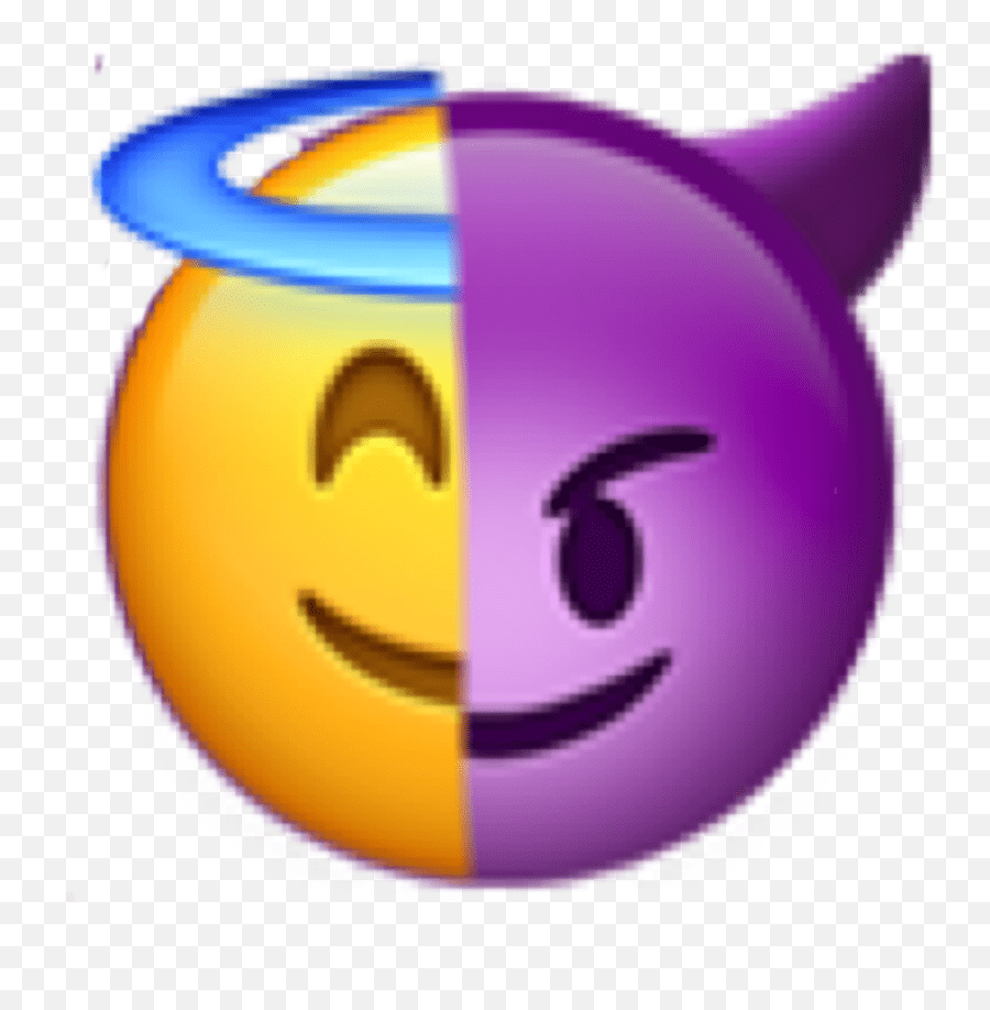 Baby angel was approved as part of unicode 6.0 in 2010 and added to emoji 1.0 . The Newest Stickers Emoji Angel And Devil Newest Emojis Free Transparent Emoji Emojipng Com