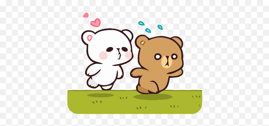 Milk And Mocha Bears Gif Milk Chasing Mocha Gif Emoji Linestore Hello Kitty Emoticon Free Emoji Png Images Emojisky Com