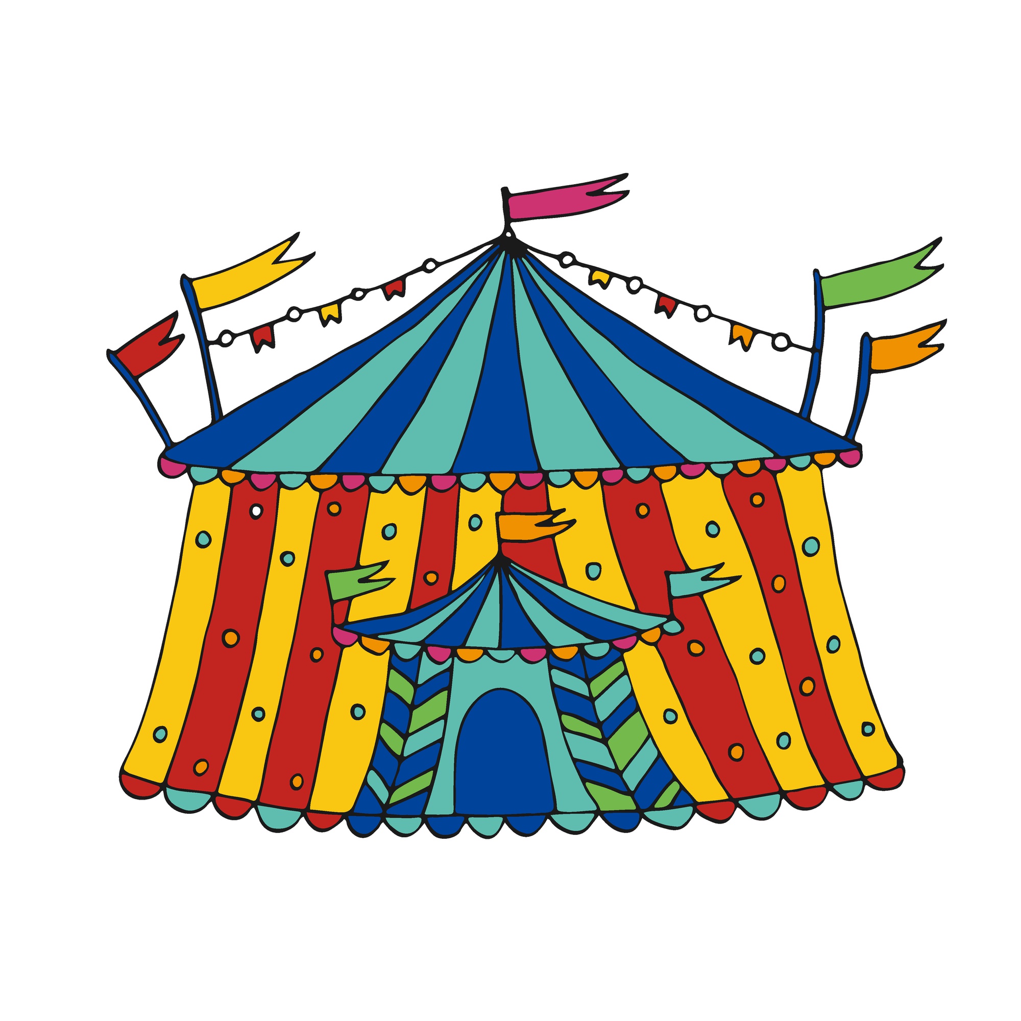 Circus Tent Vector Premium Vector