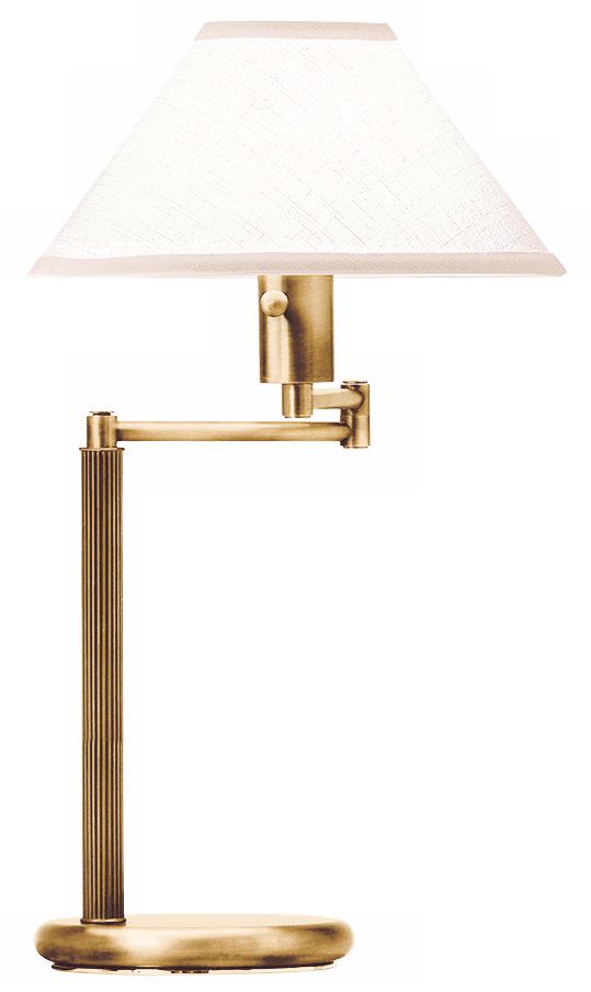 Home Office Swing Arm Antique Brass Desk Lamp