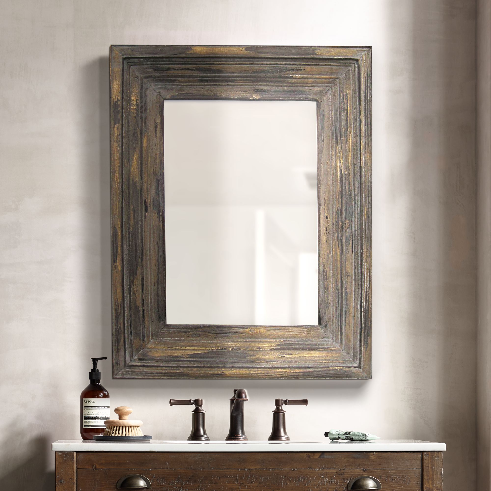 All of the images displayed are of unknown origin.we do not intend to infringe any legitimate intellectual right, artistic. wood bathroom mirror rectangular