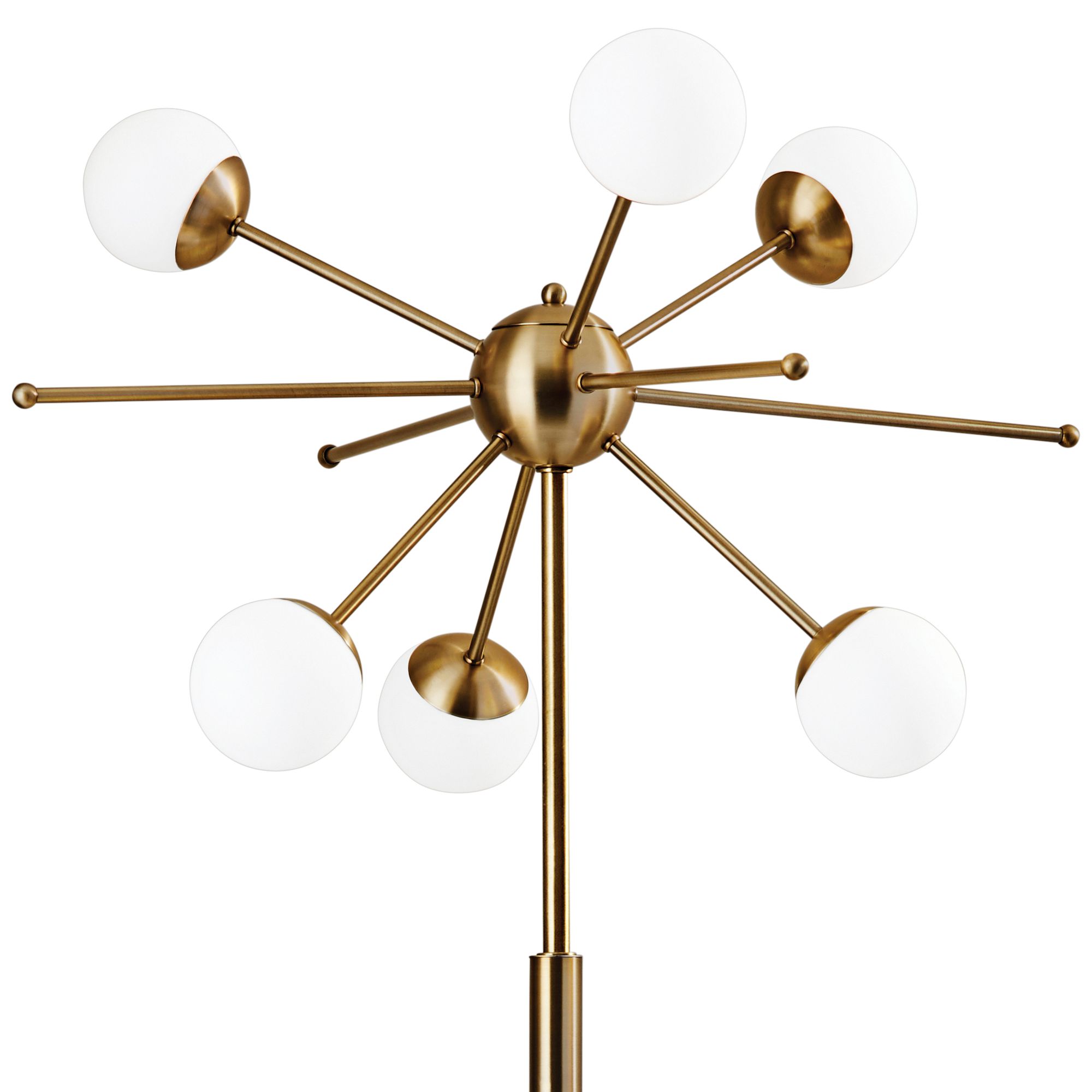 Whether you are looking to add some modern flare to your living space or need some functional task lighting for your reading area, the malcom floor lamp is . Doppler Antique Brass LED Sputnik Floor Lamp - #42P17