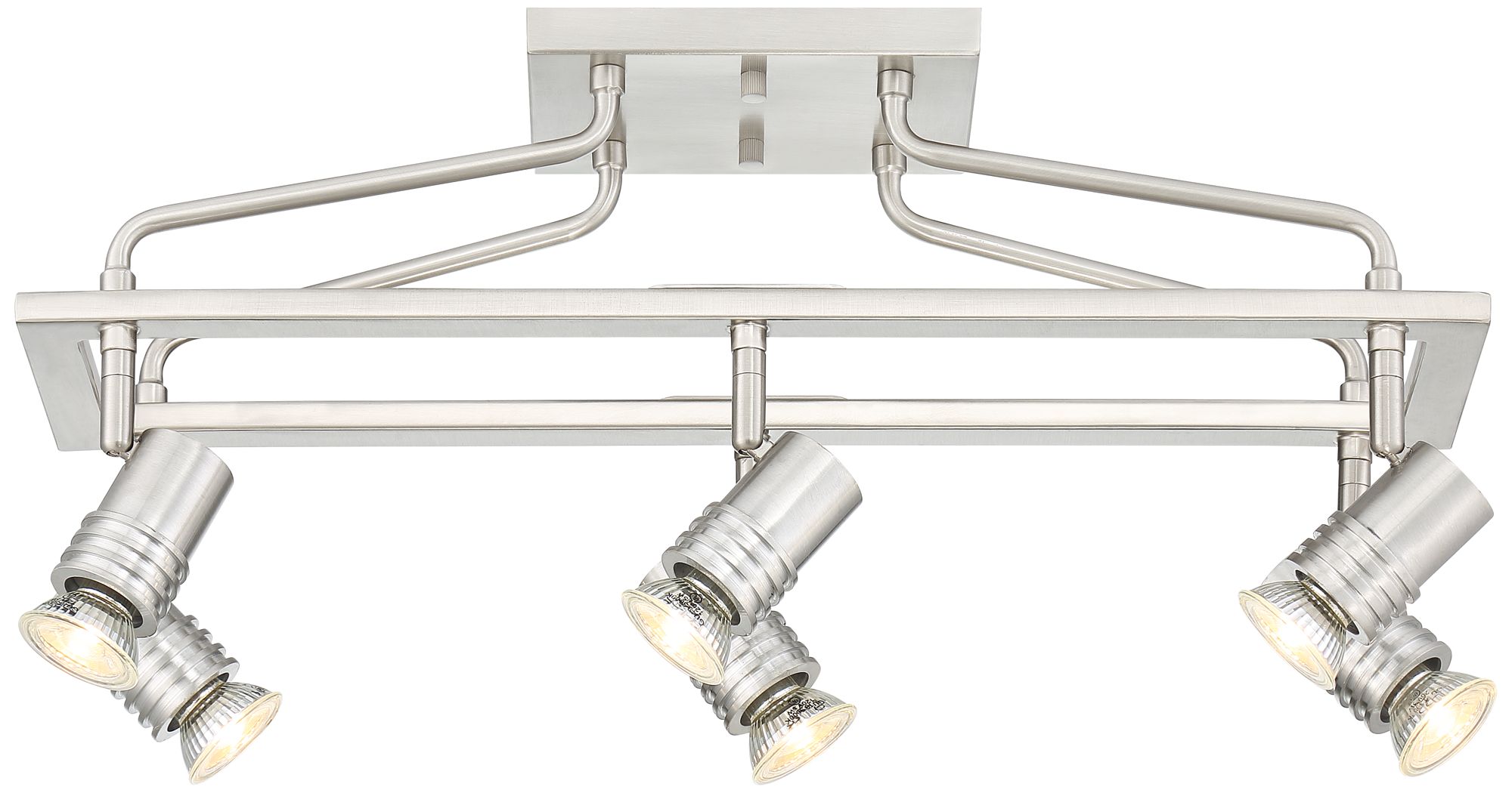 Shop wayfair for the best patriot lighting fixtures. Pro Track Sven 6 Light Brushed Nickel Cage Track Fixture 71g45 Lamps Plus
