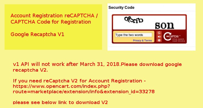 The zip file contains all the code you need for the form. Opencart Account Registration Captcha Google Recaptcha V1