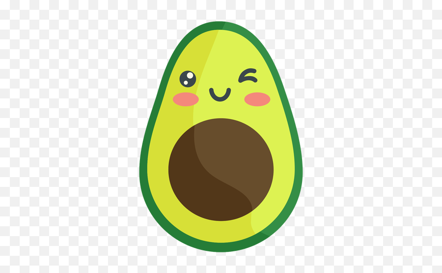 Birthday avocado cuttable design svg cut file designs five file formats: Kawaii Winking Avocado Transparent Png U0026 Svg Vector File Kawaii Avocado Png Avocado Transparent Background Free Transparent Png Images Pngaaa Com