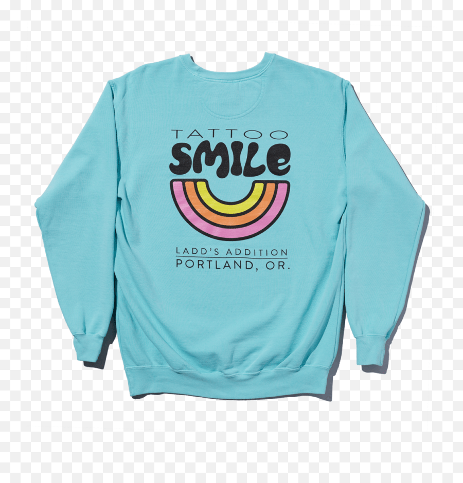 Tattoo Smile U2014 Rainbow Crew Neck Sweatshirt - Long Sleeve Png,Neck Tattoo Png - Free Transparent Png Images - Pngaaa.com 940_x_900_png