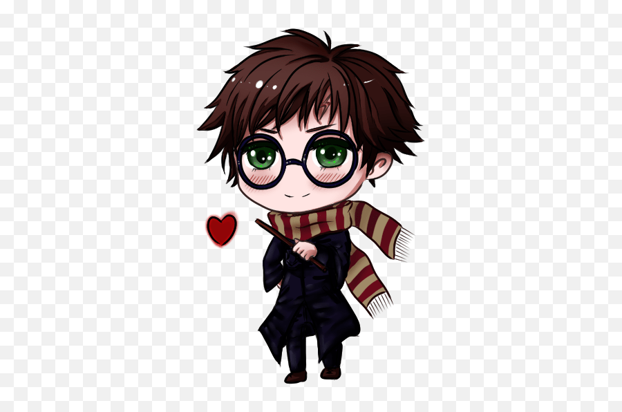 The wizard and his suitcases . Harry Potter Chibi Png 7 Image Cartoon Harry Potter Drawing Harry Potter Transparent Free Transparent Png Images Pngaaa Com