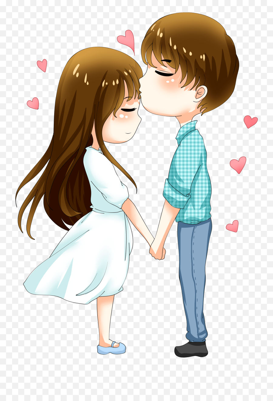 Animated gifs of goodnight kisses for your family or sweetheart. Couple Png Hd Cartoon Couple Forehead Kiss Anime Couple Transparent Free Transparent Png Images Pngaaa Com