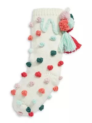 Especially the “everything bagel” food christmas ornament! Anthropologie Home Pommed Monogram Stocking Thebay