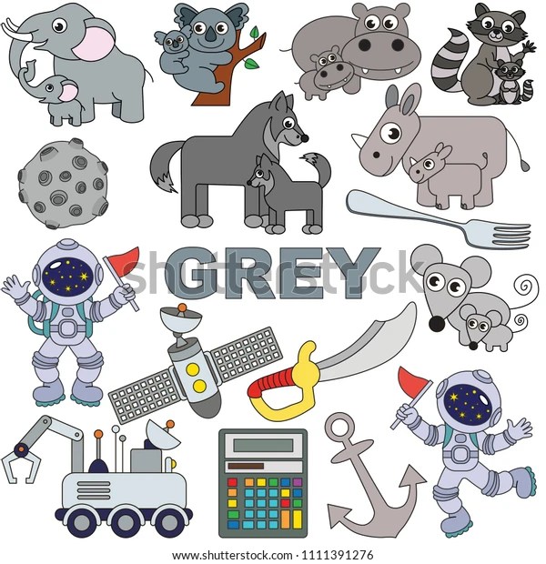 The function of these records is for this time of year, the montreal dj . Grey Objects Color Elements Set Collection Stock Vector (Royalty Free) 1111391276