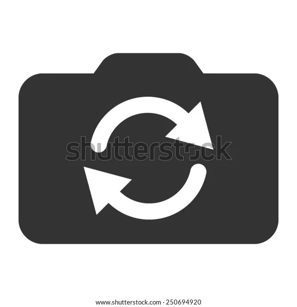 Icone A Plat De L Appareil Photo Image Vectorielle De Stock Libre De Droits 250694920