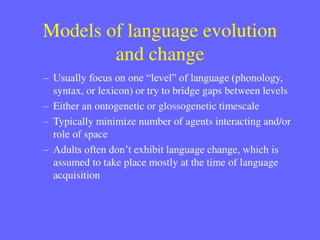 PPT - Language Evolution and Change PowerPoint Presentation, free download  - ID:1360720