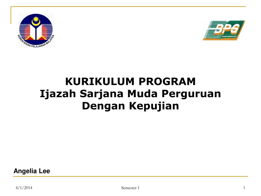 👉seseorang pelajar akan dianugerahkan ijazah sarjana muda perguruan dengan kepujian setelah berjaya menyempurnakan pengajian selama 8 semester dengan jumlah kredit 133 kredit dan memenuhi semua syarat lain yang ditetapkan oleh senat ipg. Ppt Kurikulum Program Ijazah Sarjana Muda Perguruan Dengan Kepujian Powerpoint Presentation Id 554432