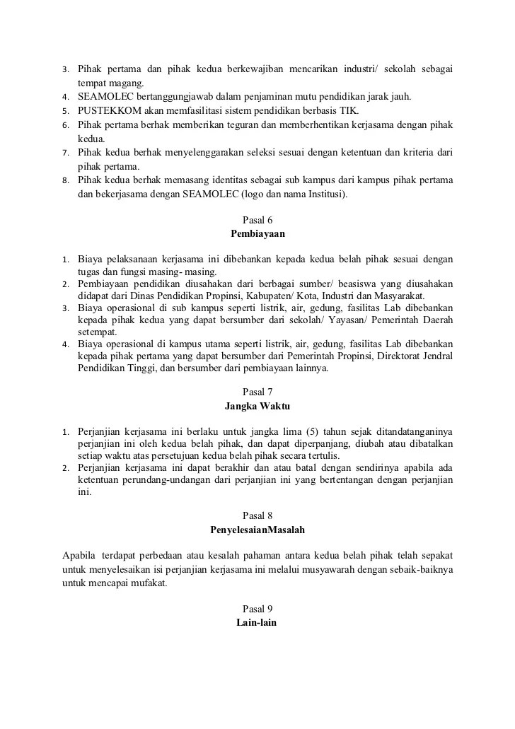 Ya, contoh mou yang kami sediakan ini merupakan template dasar yang . Contoh Mou Kerjasama Sekolah Dengan Perguruan Tinggi