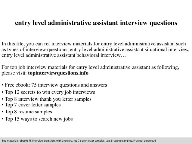 My two relevant attributes, and extensive . Resume Examples Entry Level Administrative Asistant Take Two Bottles Into The Resume Format