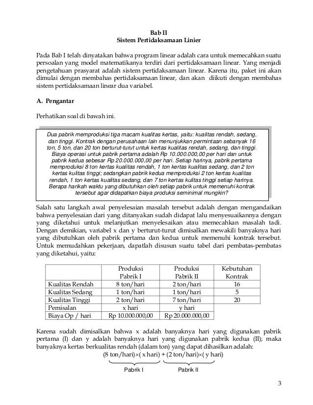 Berdasarkan hasil uji pendahuluan, pada umumnya siswa masih . Program Linear