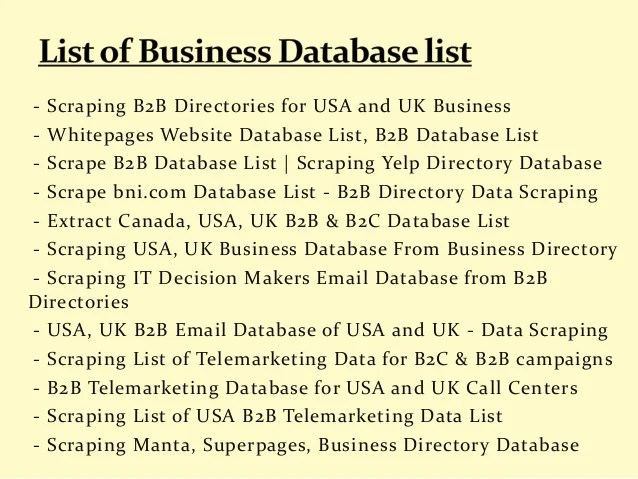 By the end of 2015, bni had total assets of rp508 trillion and a total of 26,875 employees. Scrape Bni Com Database List B2b Directory Data Scraping