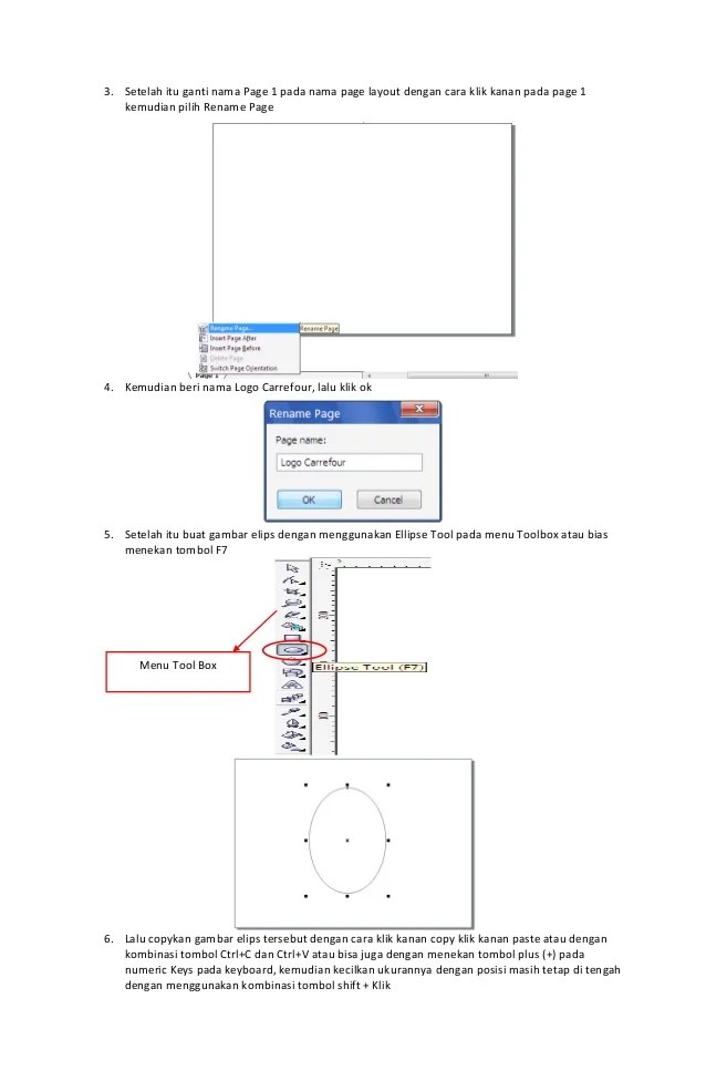 Ctrl + page down, back one. Tutorial Corel Draw Part 3