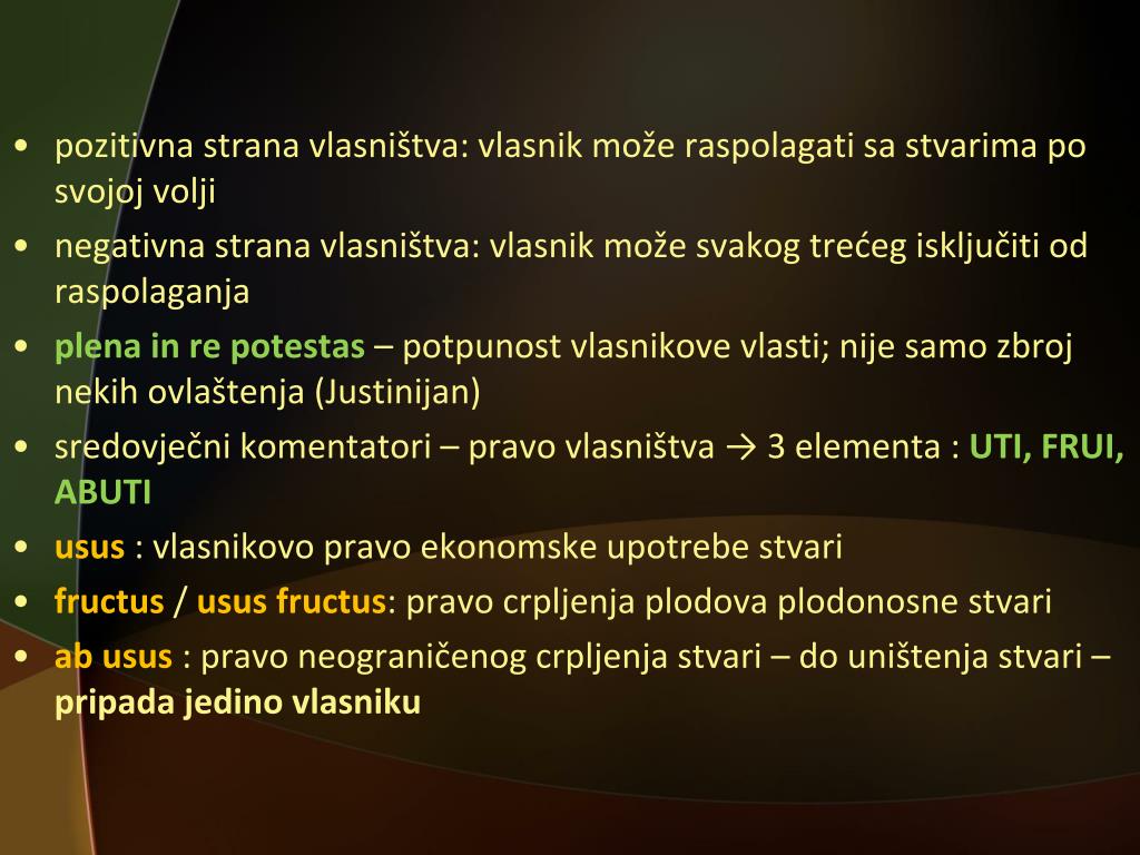 Ppt Vlasnistvo U Rimskom Pravu Powerpoint Presentation Free Download Id 3065606