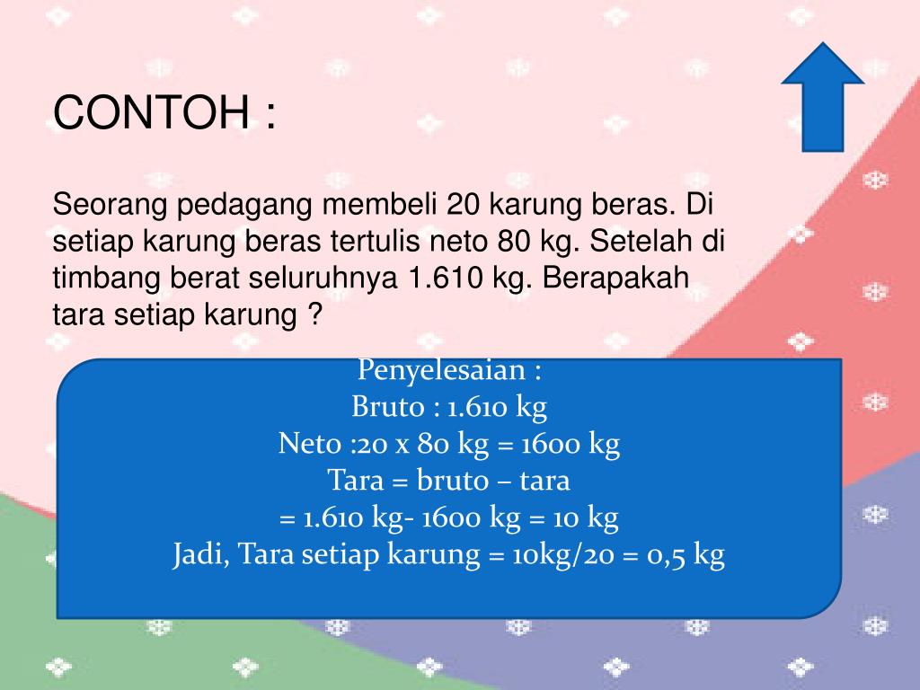 Materi aritmatika sosial meliputi menentukan laba dan rugi, menghitung diskon, menghitung pajak, dan menghitung bruto, netto dan tara. 30 Contoh Soal Aritmatika Sosial Bruto Neto Dan Tara Kumpulan Contoh Soal